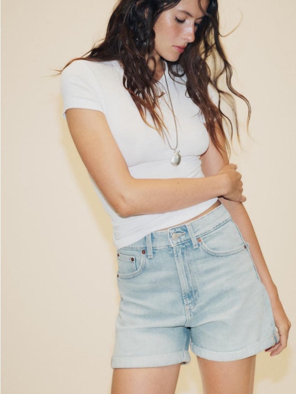 ZARA high waisted TRF momfit Bermuda shorts 8727/207/403